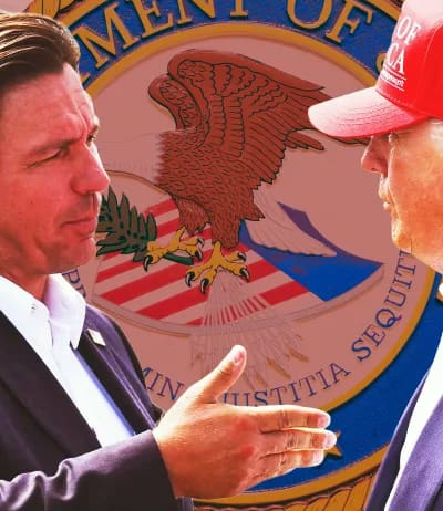 Ron DeSantis and Donald Trump